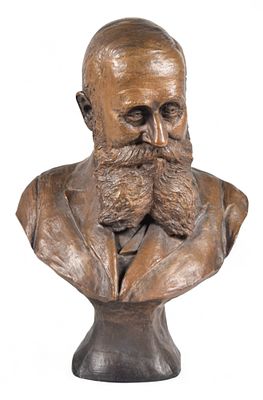 Giuseppe Moretti Bronze Bust of a Gentleman. Giuseppe Moretti (Italian, 1859-1935). Bronze bust