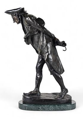 Giovanni Amendola Bronze Visit to the Village. Giovanni Battista Amendola (Italian, 1848-1887).