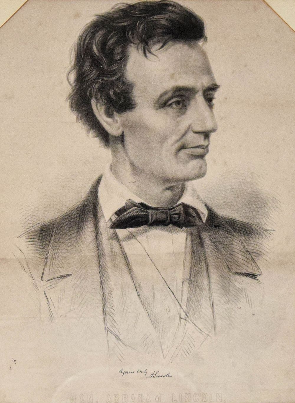 Lot 152: After Hicks Abraham Lincoln Campaign Lithograph
