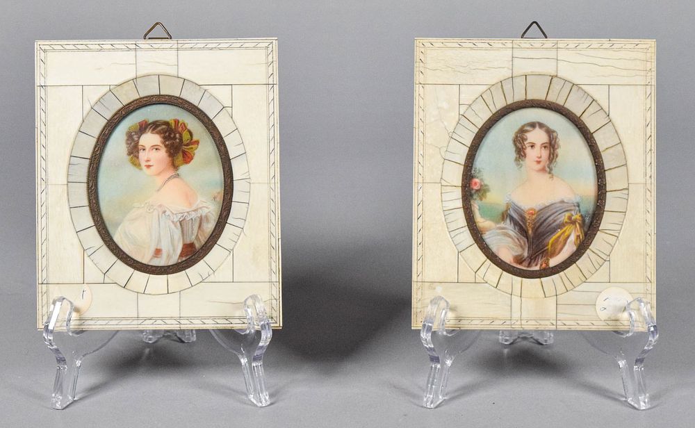 Lot 208: 2 Portrait Miniatures After Stieler