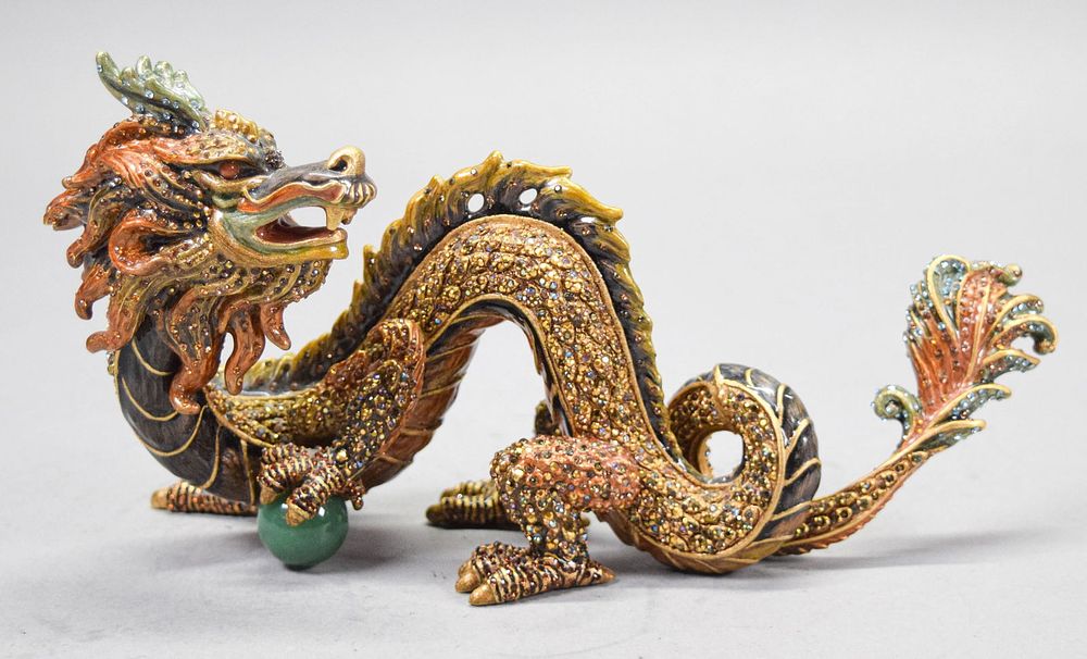 Lot 221: Jay Strongwater Dragon Figure