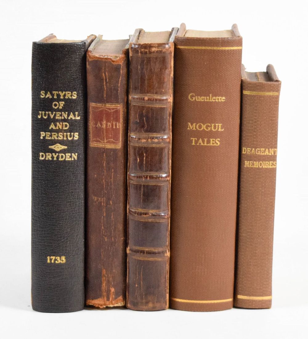 Lot 239: 5 17th & 18th Century Books Candide, Deageant