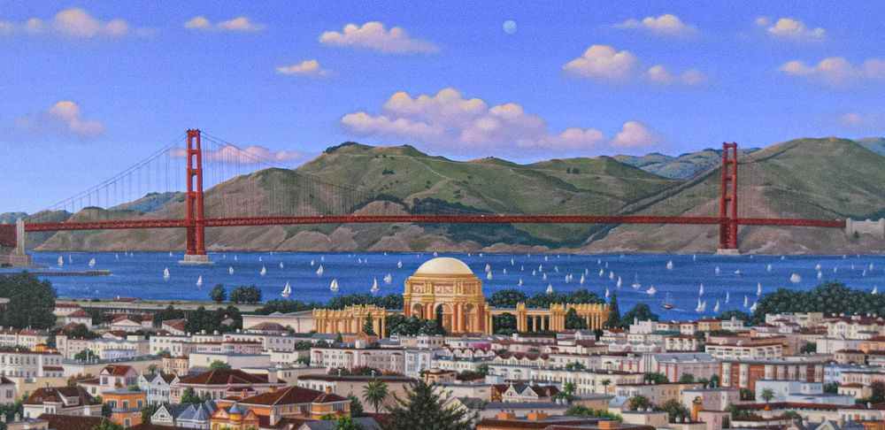 Lot 252: Liudmila Kondakova Acrylic on Canvas Golden Gate
