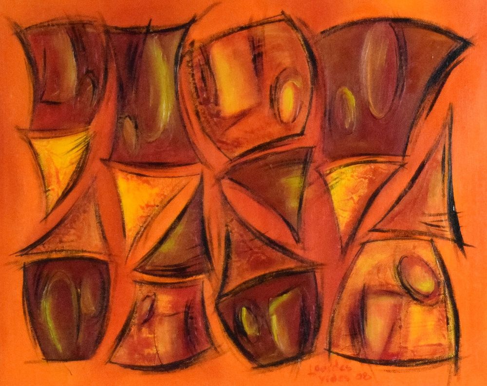 Lot 254: Lourdes Yides Oil on Canvas Abstract