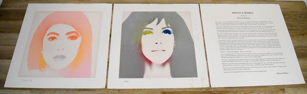 Lot 256: 2 Steven Pollack Screenprints Artists & Models