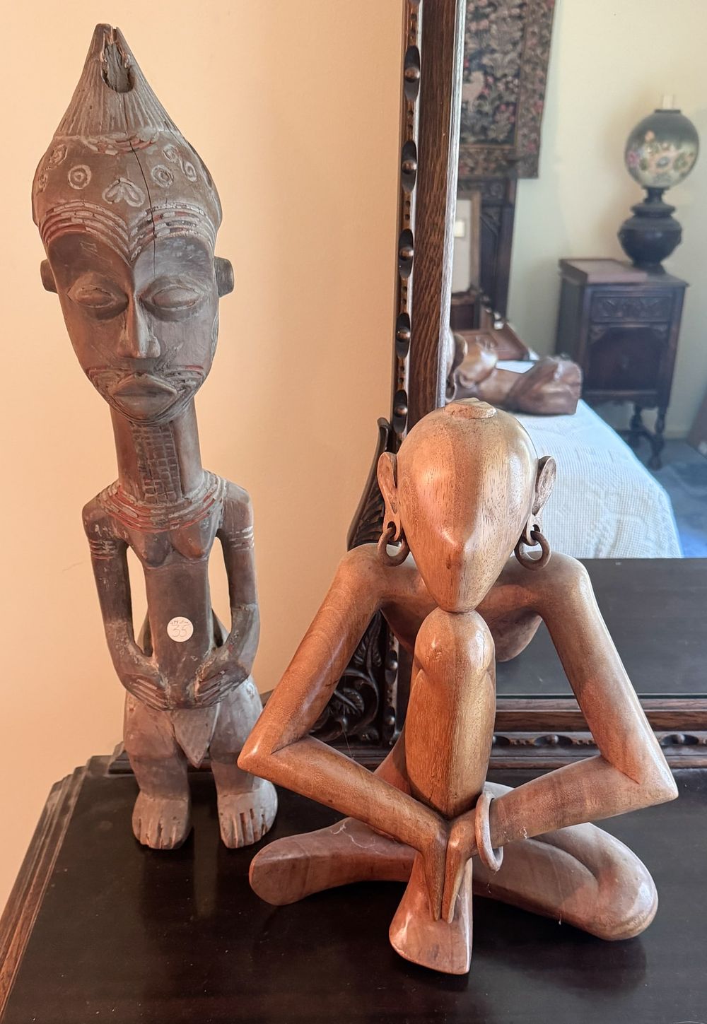 Lot 204: 2 Carved African Wood Carvings