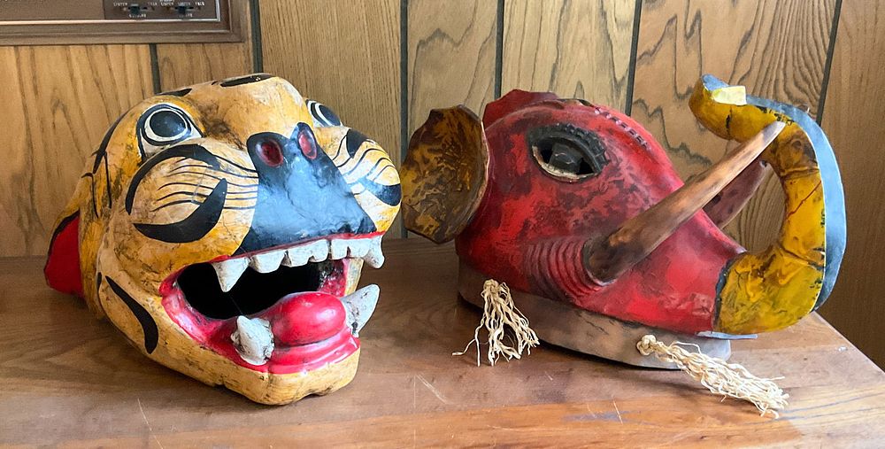 Lot 207: 2 Wood Carved Masks