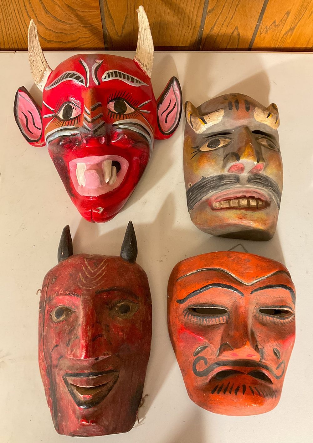 Lot 209: 4 Carved Wood Masks