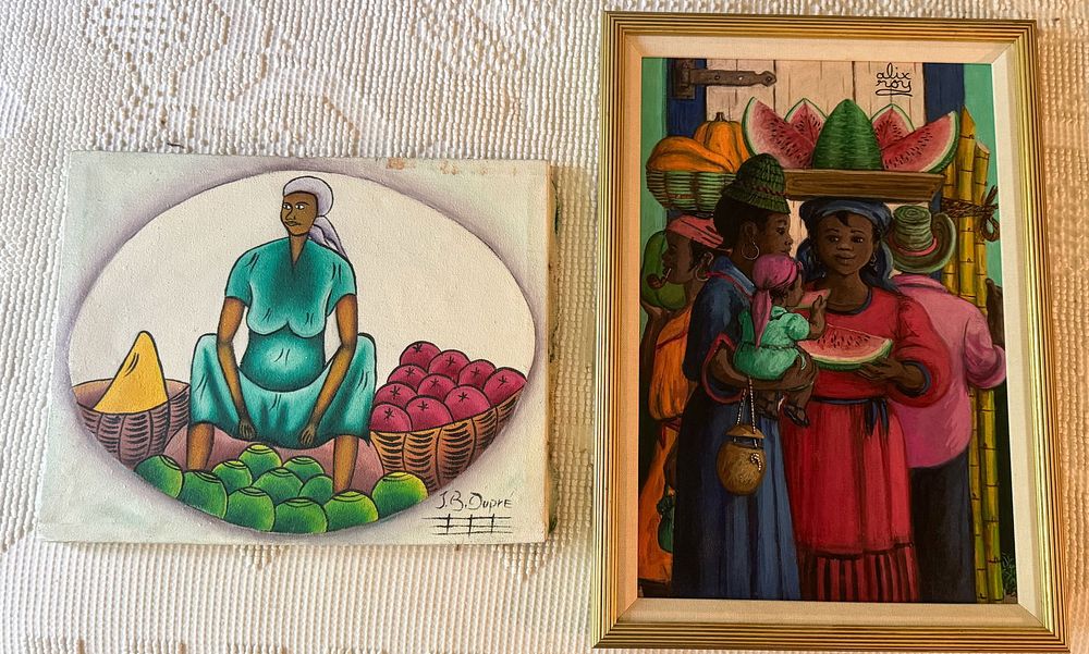 Lot 216: 2 Haitian Paintings Duprey And Roy