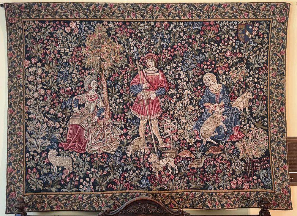 Lot 222: Mille Fleur Flemish Style Tapestry