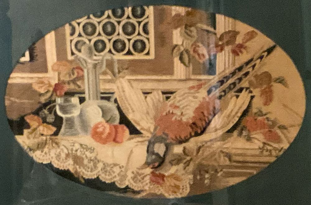 Lot 223: Needlepoint Game Scene With Duck