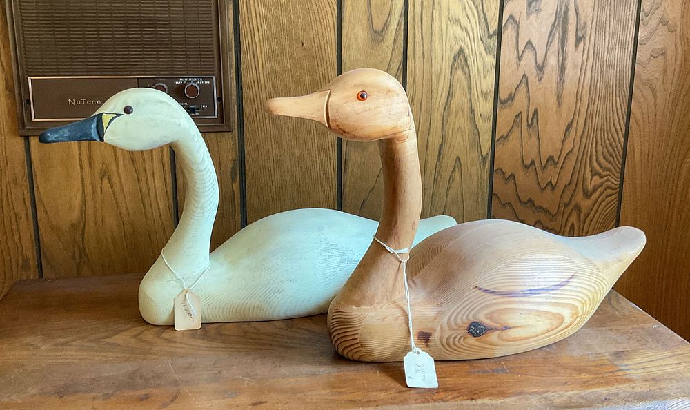 Lot 225: 2 Wooden Duck Decoys - Andy Anderson