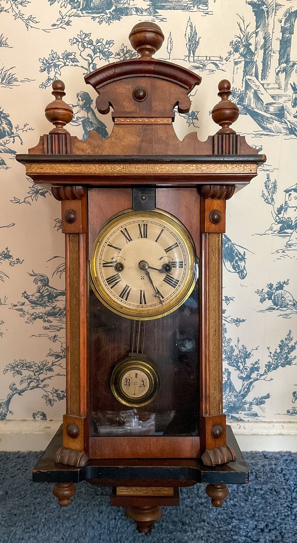 Lot 253: Victorian Aesthetic Movement Wall Clock