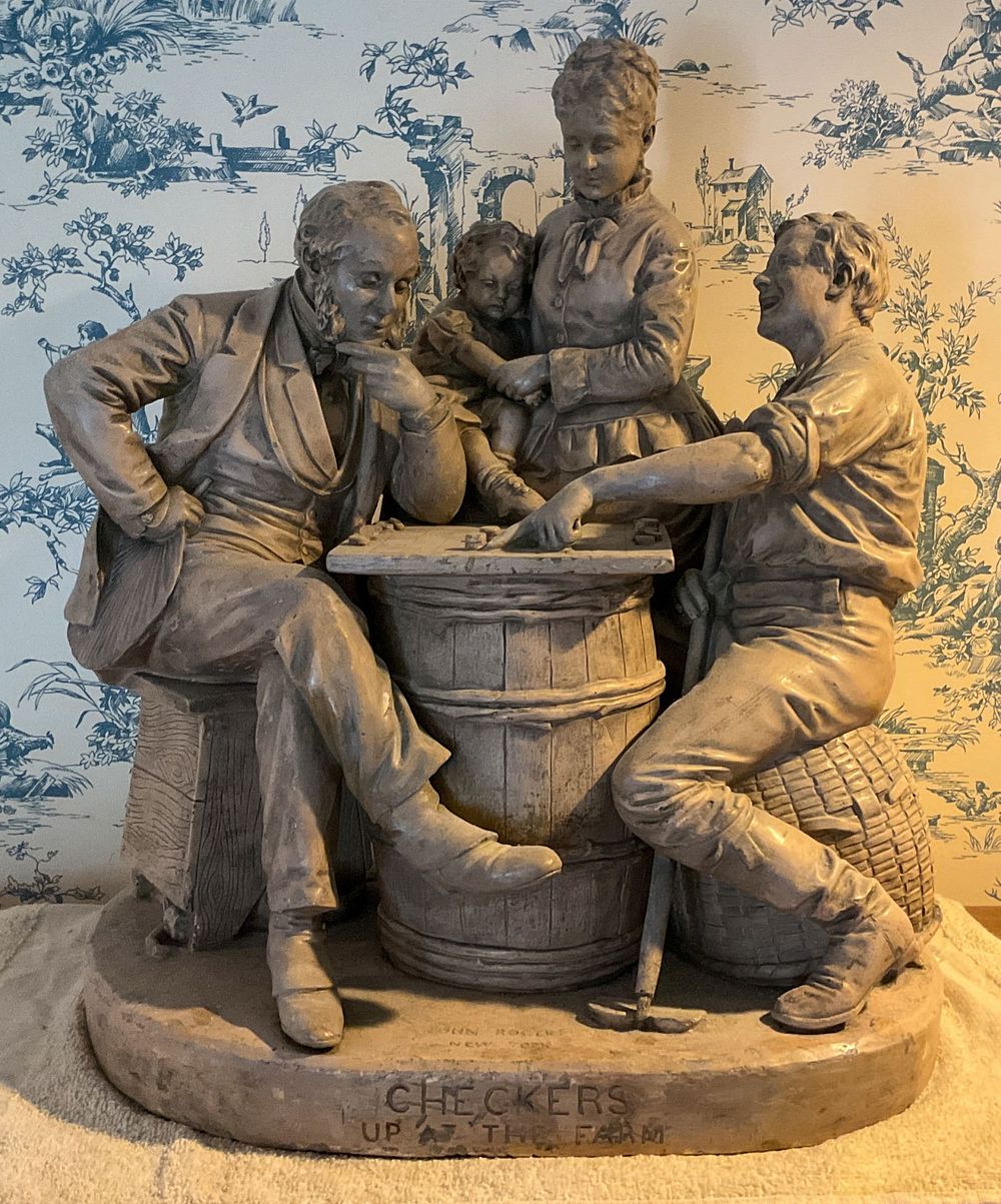 Lot 276: John Rogers Sculpture ceramic