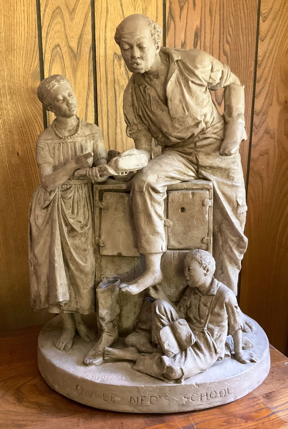 Lot 280: John Rogers Sculpture ceramic - Uncle Ned's School