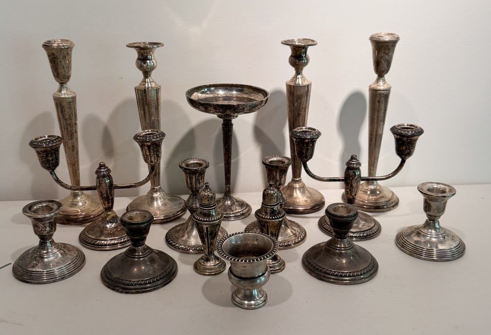 Lot 288: Weighted Sterling Candlesticks