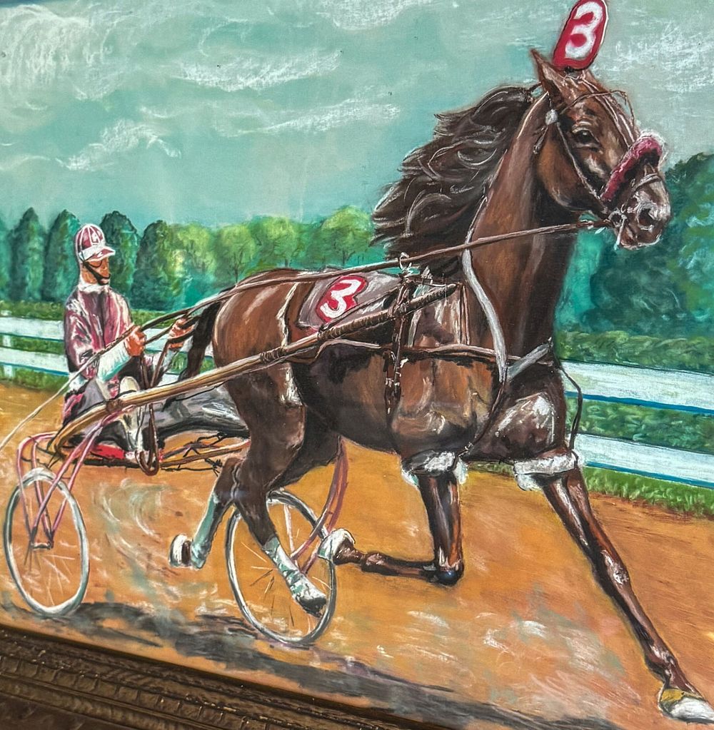 Lot 302: Pastel on Paper, Jockey Riding Horse