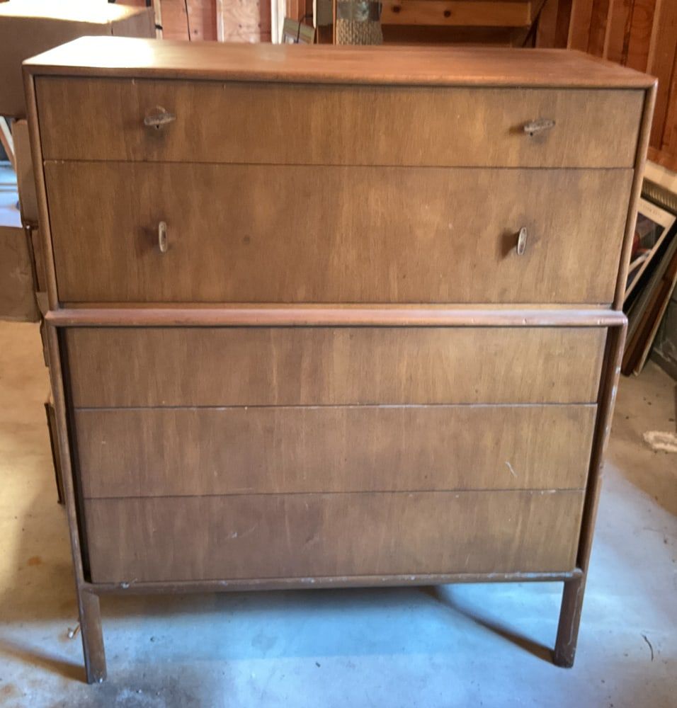 Lot 333: MCM Mid Century John Stuart Dresser Highboy