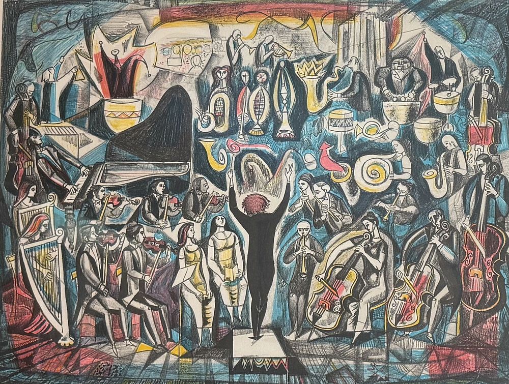 Lot 339: Irving Amen Lithograph Philharmonic