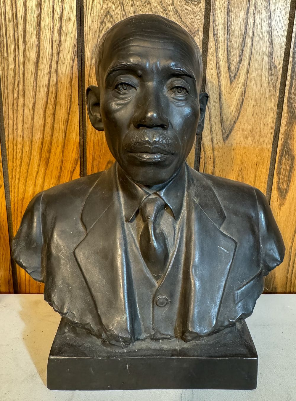 Lot 349: White Metal Bust Of A Chinese Gentleman