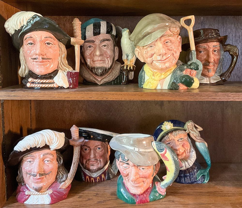 Lot 374: 8 Royal Doulton Toby Mugs, Group 4