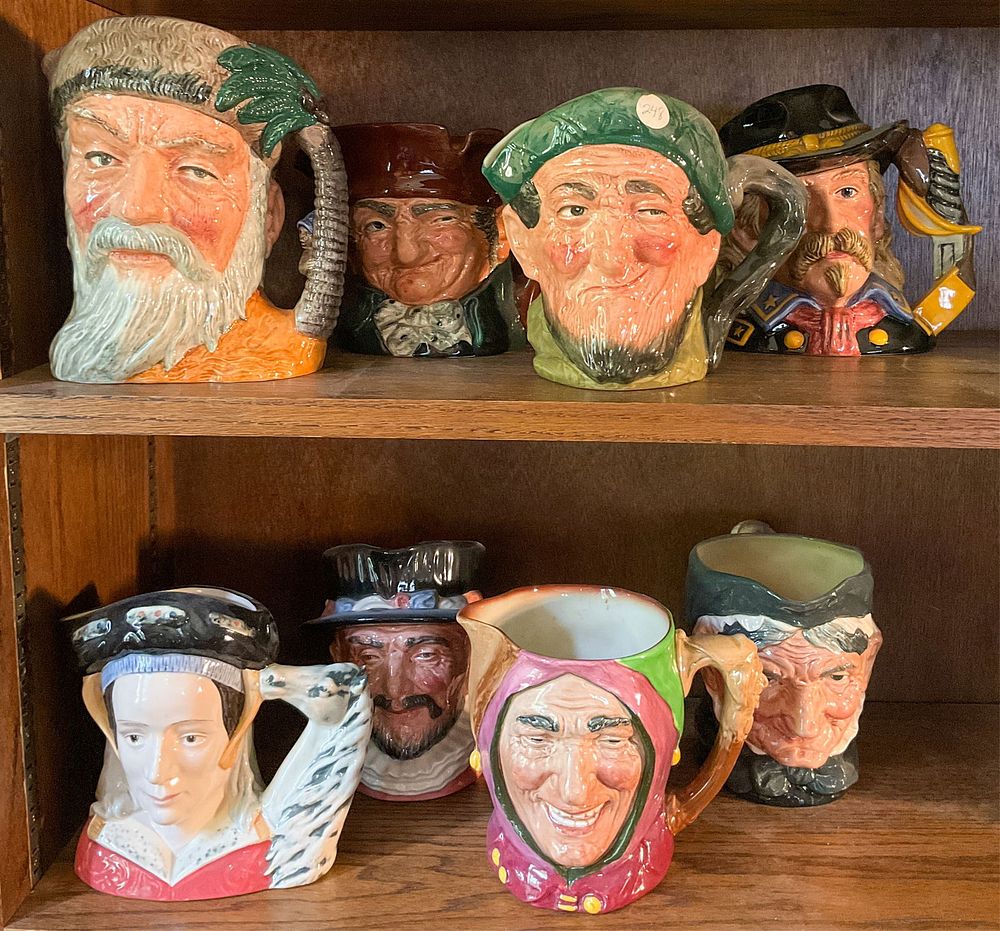 Lot 375: 8 Royal Doulton Toby Mugs, Group 5