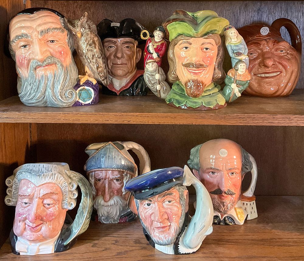 Lot 376: 8 Royal Doulton Toby Mugs, Group 6