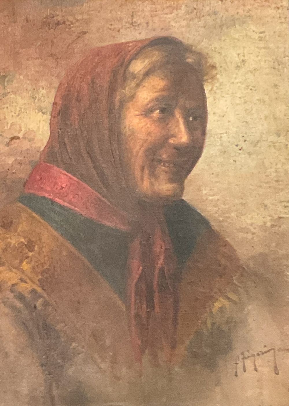 Lot 397: H Gingering?, Portrait of a Lady, oil on board