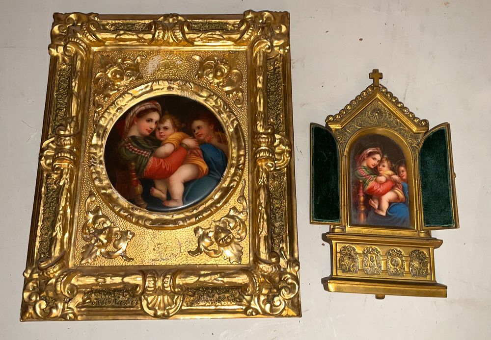 Lot 404: Two Italian Renaissance Style Framed plaque