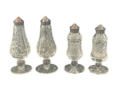 Waterford and Galway Crystal Salt & Pepper Sets. Waterford crystal salt and pepper set in 