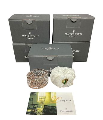 10 Waterford Crystal Napkin Rings. Five pairs of Waterford crystal napkin rings in Lismore 