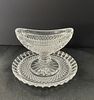 Waterford & Heisey Lariat Bowls with Under Plates. Two crystal bowls with under plates including Image - 6