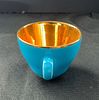 Blue & Gold Royal Copenhagen Demitasse Cup Set. Royal Copenhagen aluminia confetti demitasse cup Image - 3