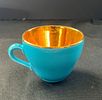 Blue & Gold Royal Copenhagen Demitasse Cup Set. Royal Copenhagen aluminia confetti demitasse cup Image - 4