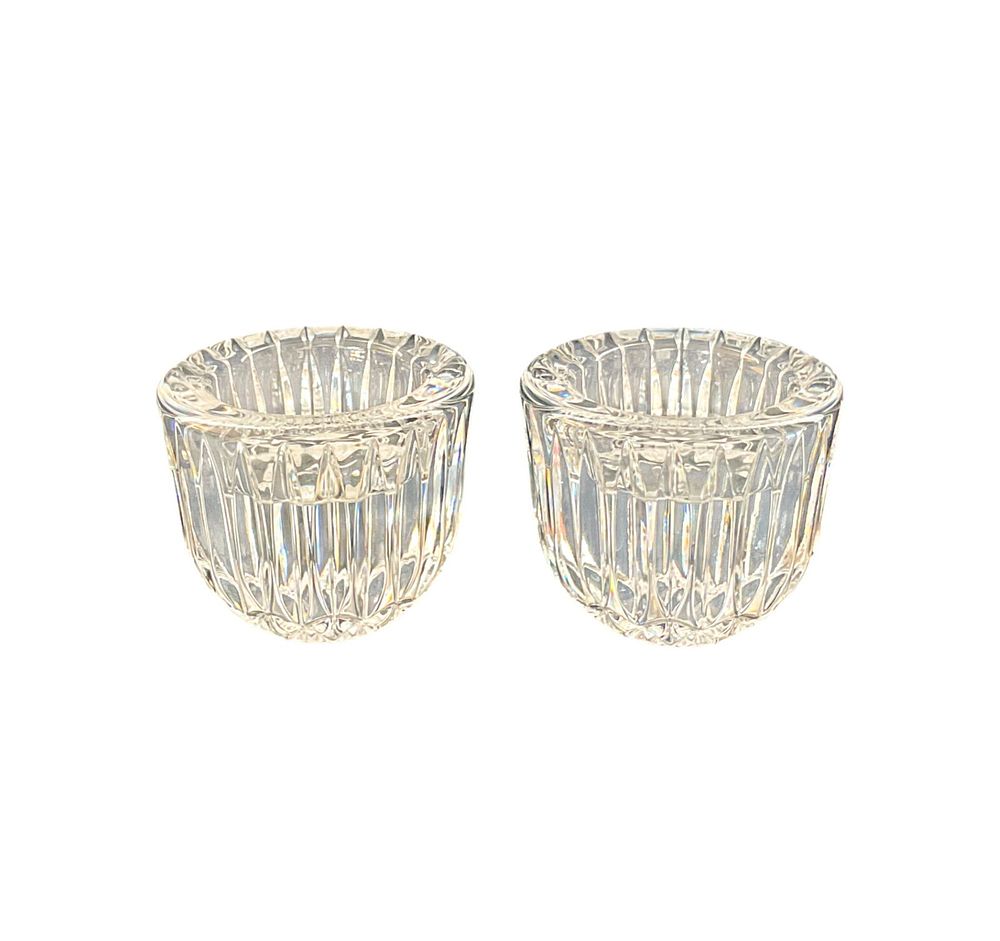 Pair of Waterford Crystal Anya Votives. Pair of Waterford crystal votive candle holders in Anya 