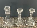 5 Crystal Candle Holders Incl Waterford. Five crystal candle holders including one pair of Image - 2