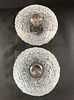 Pair of Steuben Crystal Candle Holders. Pair of Steuben crystal taper candle holders, signed on Image - 2