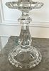 Pair of Baccarat Etched Hurricane Candlesticks. Pair of Baccarat etched fleur-de-lis hurricane Image - 4