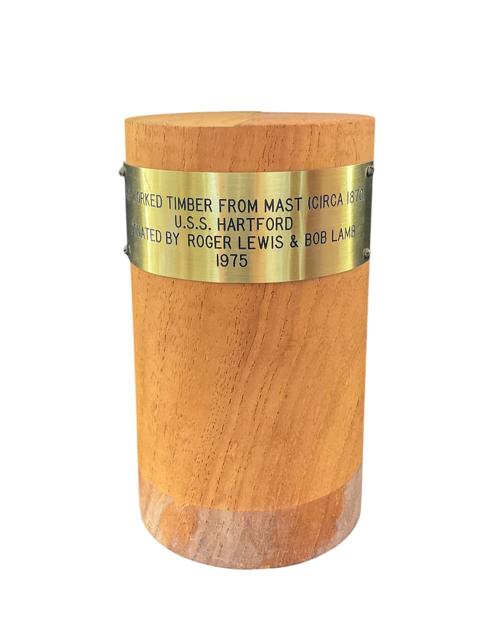 Lot 152: Reworked Timber from Mast USS Hartford 1870