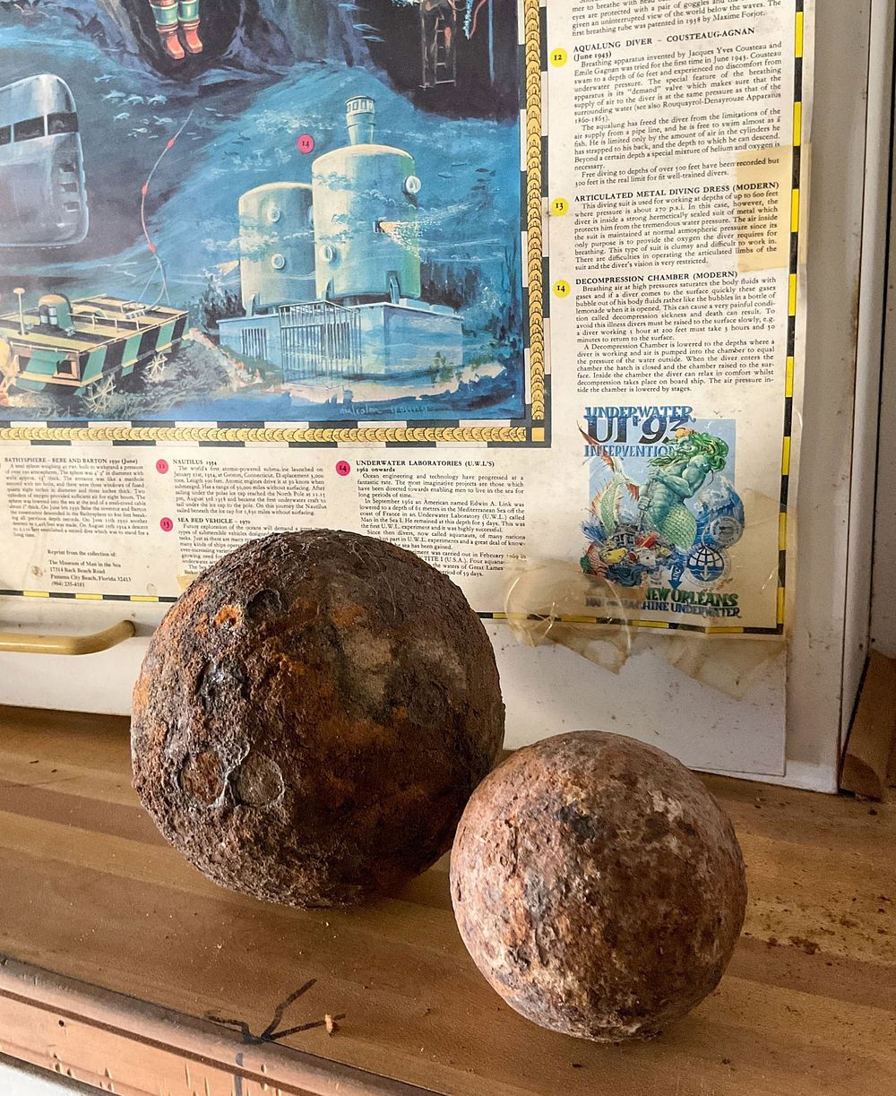 Lot 154: 2 Antique Cast Iron Cannon Balls, Maritime Salvage