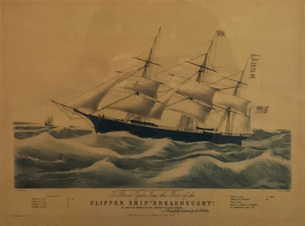 Lot 161: Currier & Ives Print Clipper Ship Dreadnought