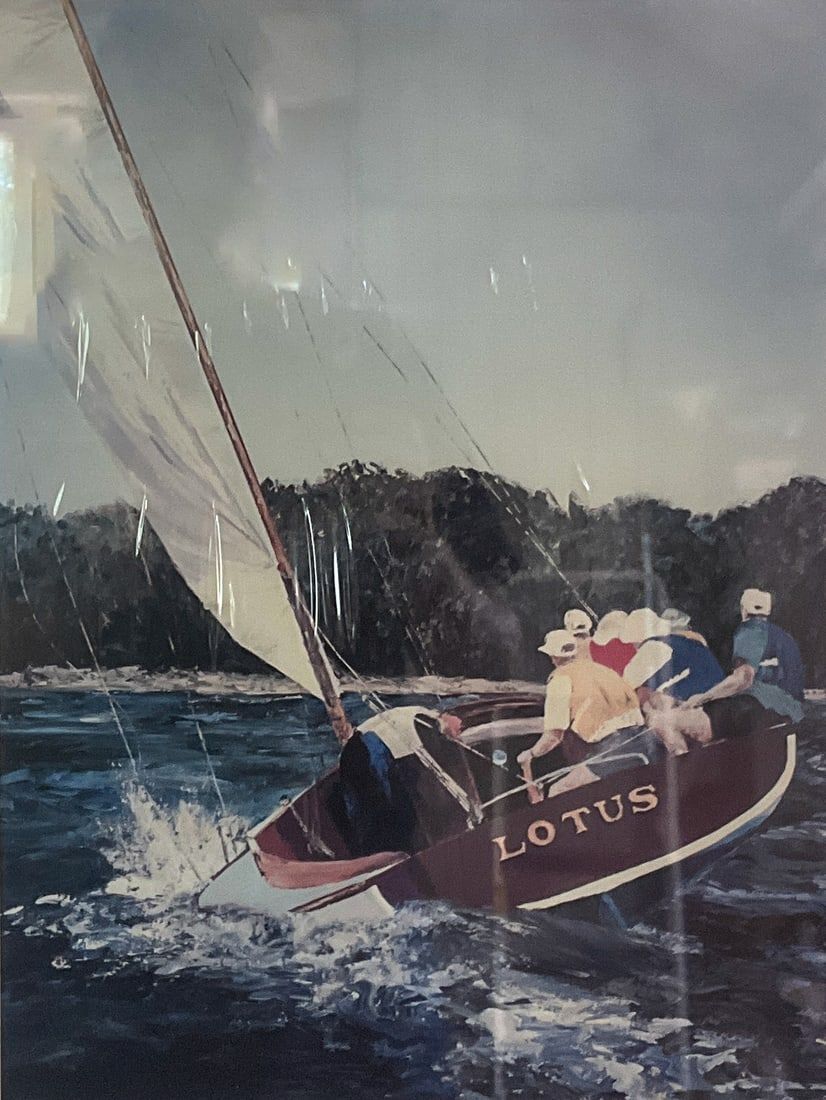 Lot 163: Margaret Tourison Berndt Lithograph Lotus Regatta