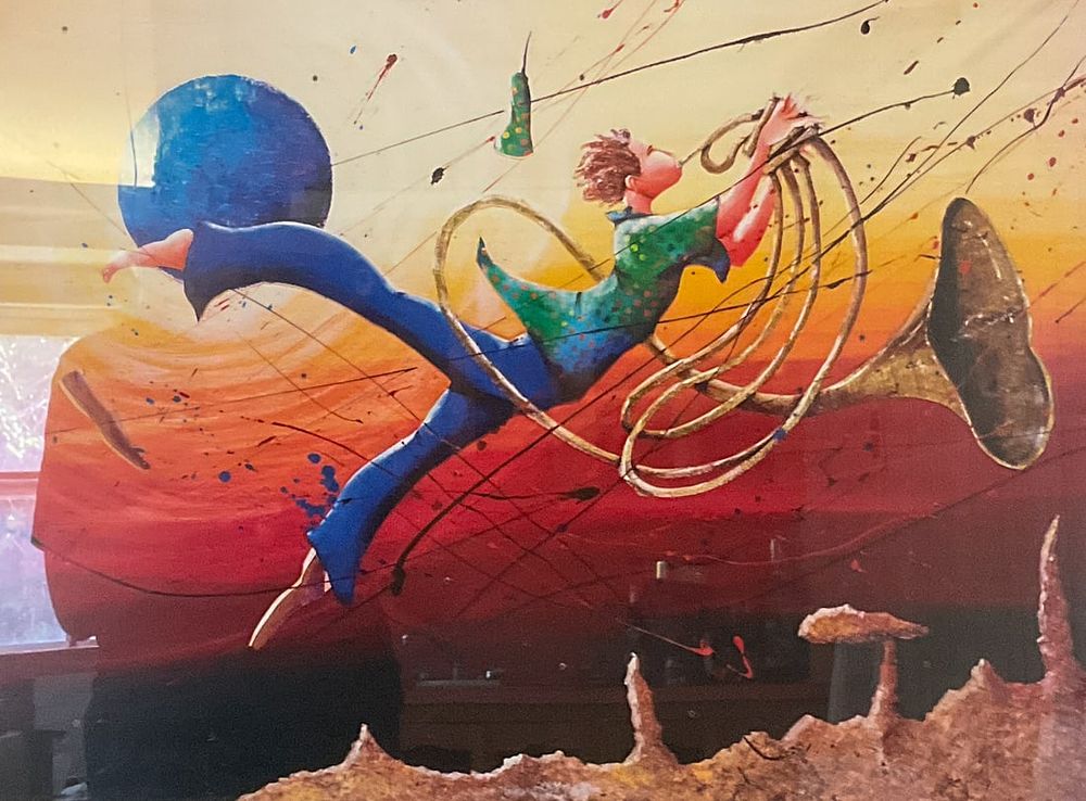 Lot 167: Marcus Glenn Lithograph "Floatin' with the Mojo"