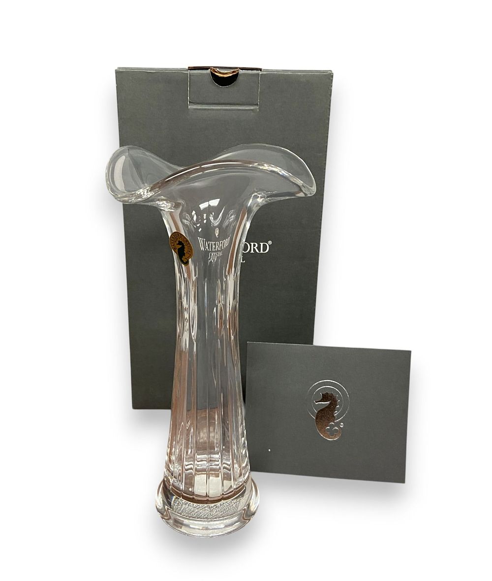 Lot 171: Waterford Crystal Ballet Ruffled Bud Vase