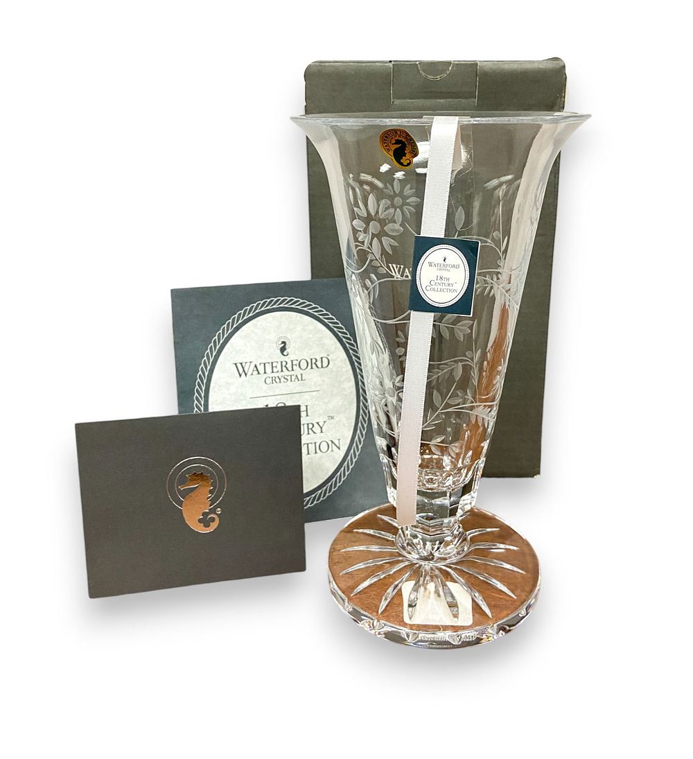 Lot 172: Waterford Crystal 18th Century 10" Vase