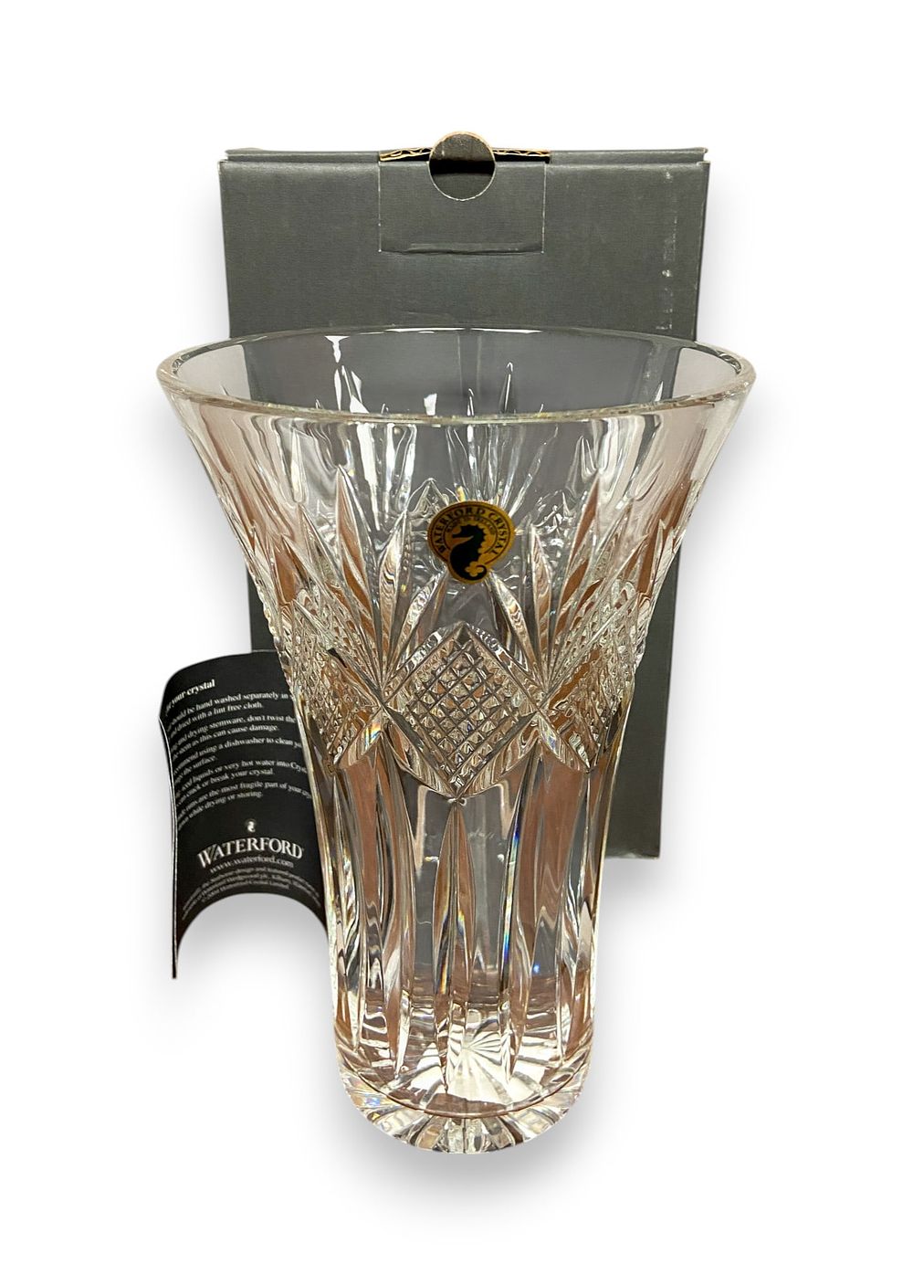 Lot 173: Waterford Crystal Delamore 8" Vase