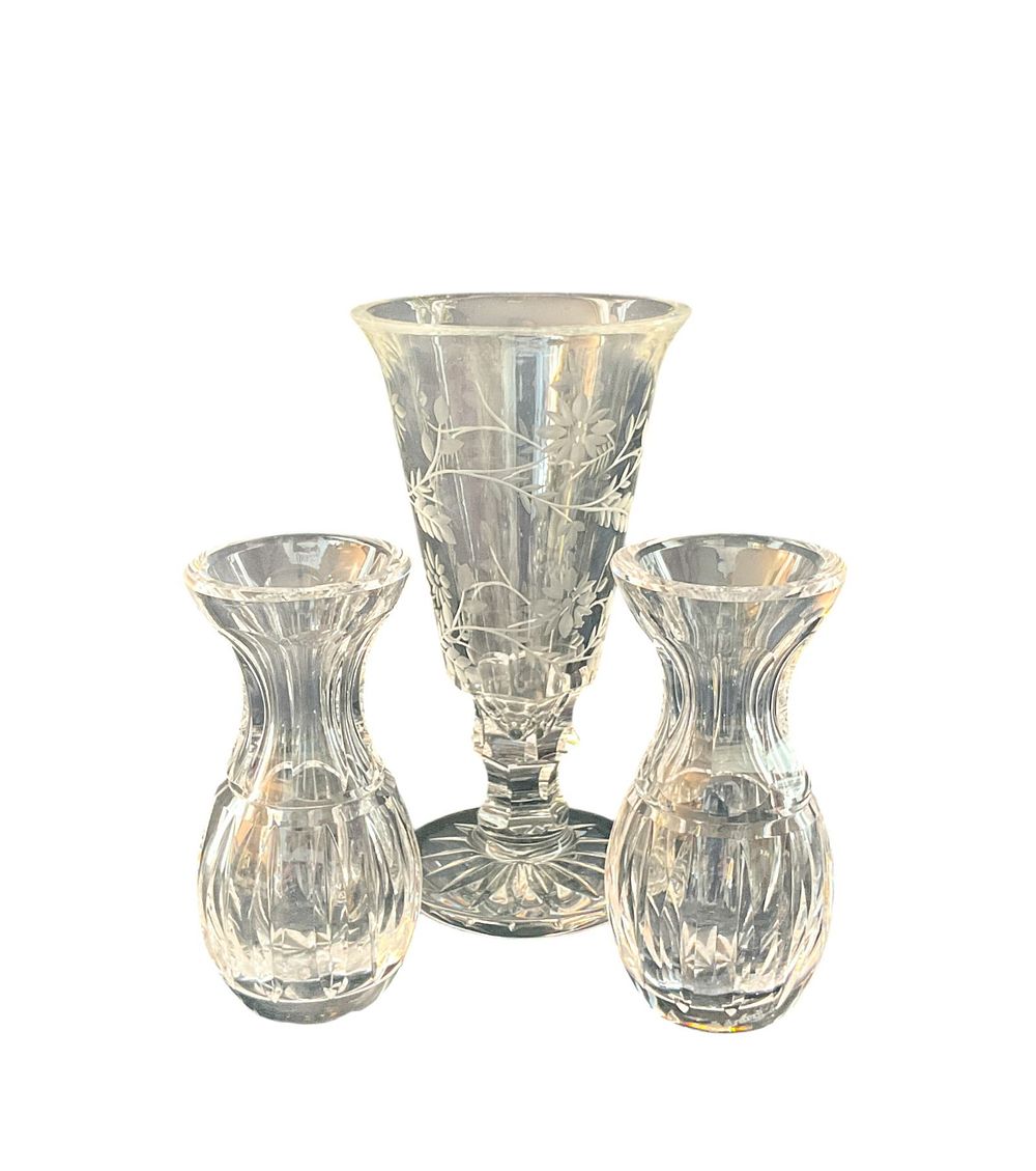 Lot 182: 3 Waterford Crystal Bud Vases