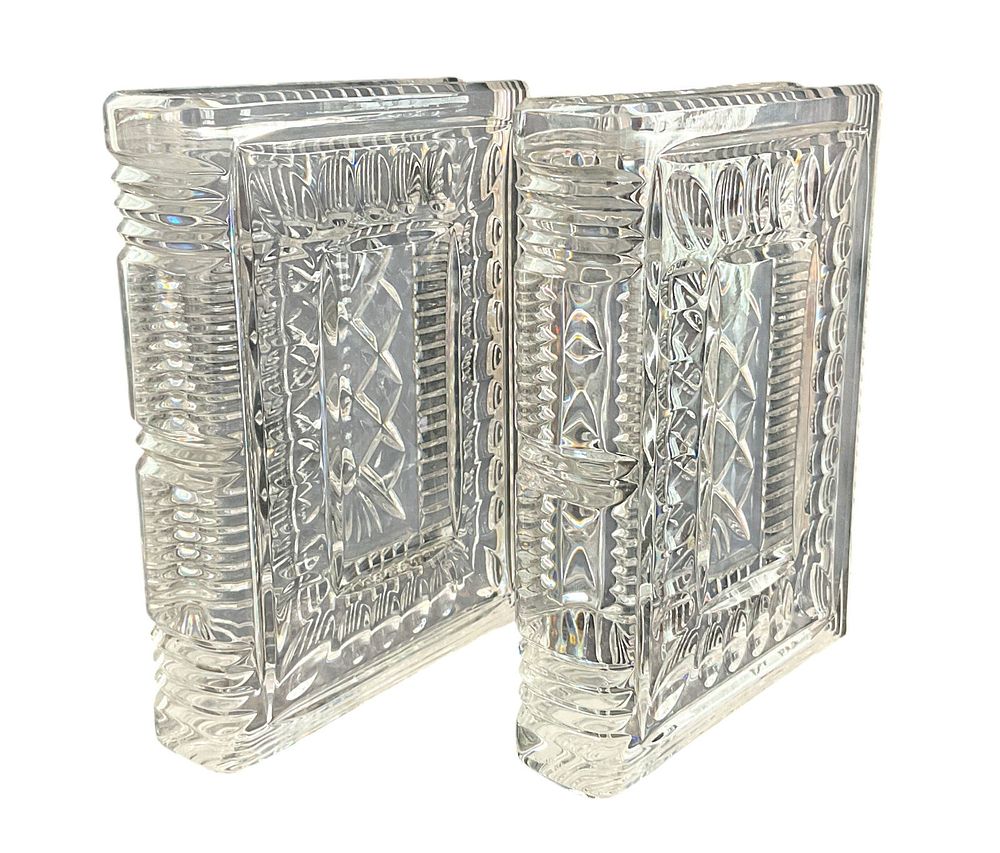 Lot 189: Pair of Waterford Crystal Walden Bookends