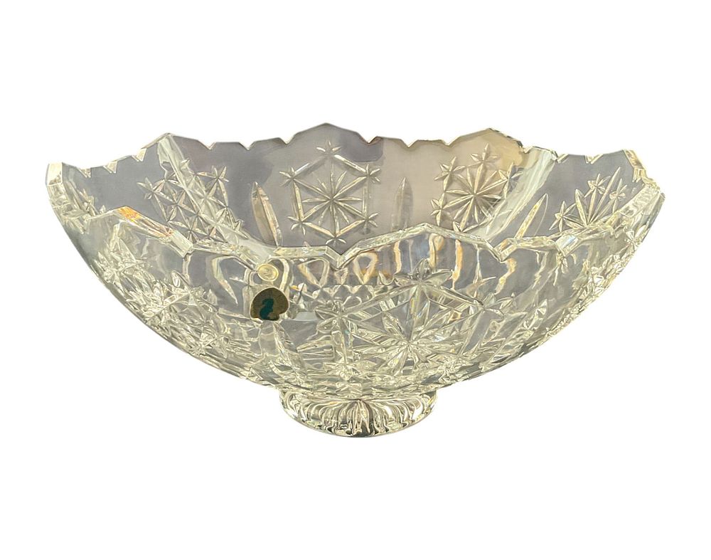 Lot 226: Large Waterford Crystal Footed Bowl Snowflake