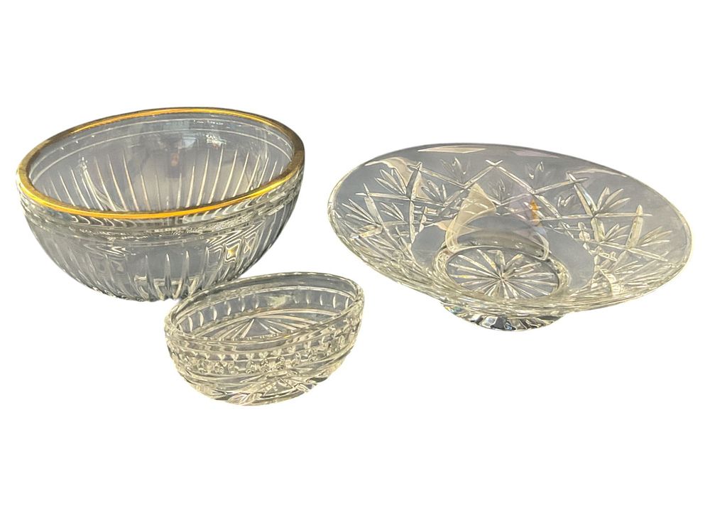 Lot 232: 3 Waterford Bowls Incl. Marquis Crystal Hanover